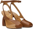 Tan Leather Heeled Sandals