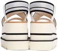 White & Black Sneakelyse Platform Heeled Sandals