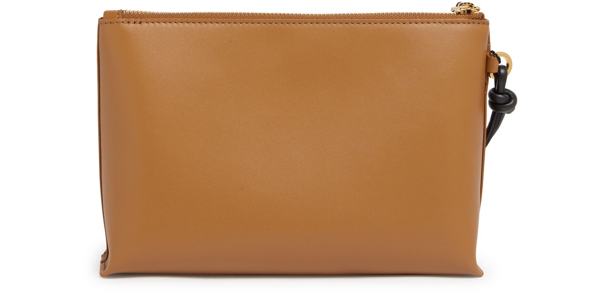 Knot T Pouch in shiny nappa calf leather