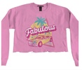 fabulous car crop pullover in pink