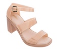 women's model ad heels in light pink