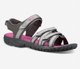 kids tirra sandal in silver/magenta