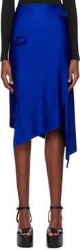 Blue Flower Midi Skirt