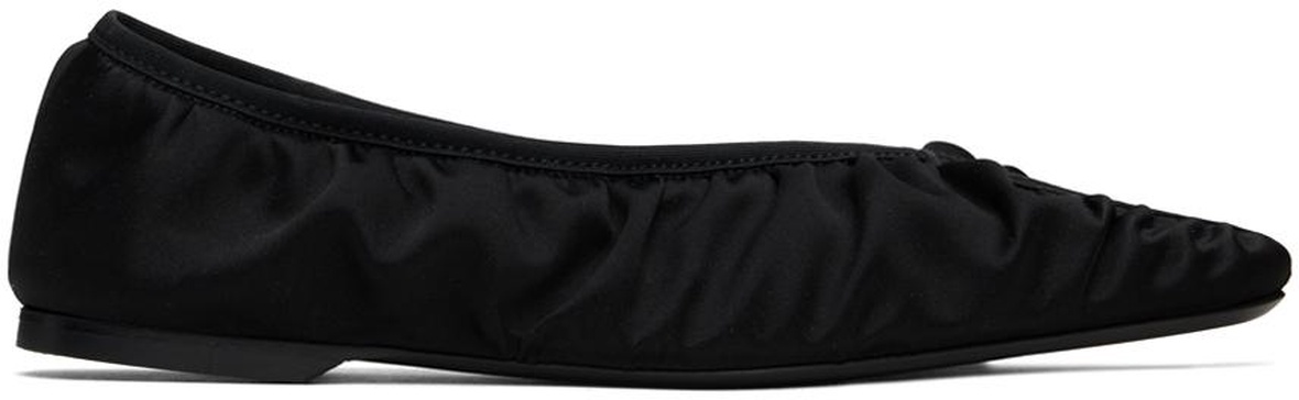 Black 'The Gathered' Ballerina Flats