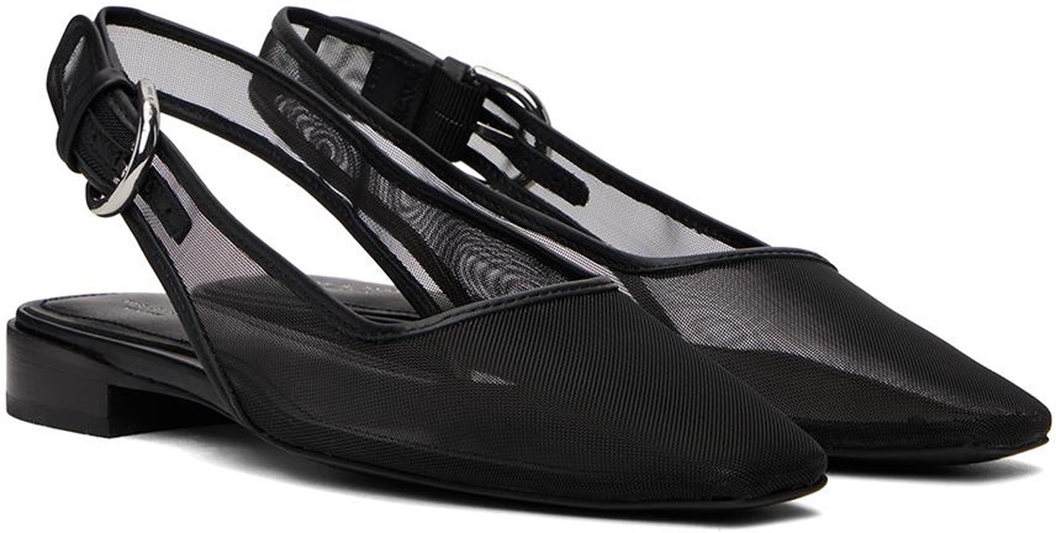 Black Astra Slingback Ballerina Flats