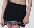 dua embellished mini skirt in black