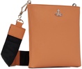 Orange Squire Square Crossbody Webb Strap Bag