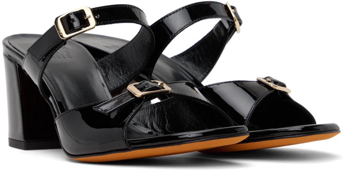 Black Una Heeled Sandals