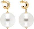 White & Gold #9131 Earrings