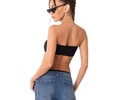 Women's Ribbed Bodysuit With Cut Out Top