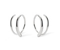 Double Hoop Earrings - Harley Silver