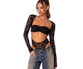 Women's Zoey Sheer Lace Two Piece Bodysuit