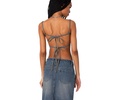 Women's Lassy Washed Denim Bralette