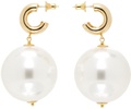 White & Gold #9131 Earrings