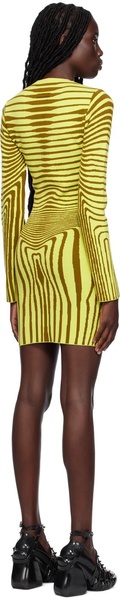 Yellow 'The Body Morphing' Minidress