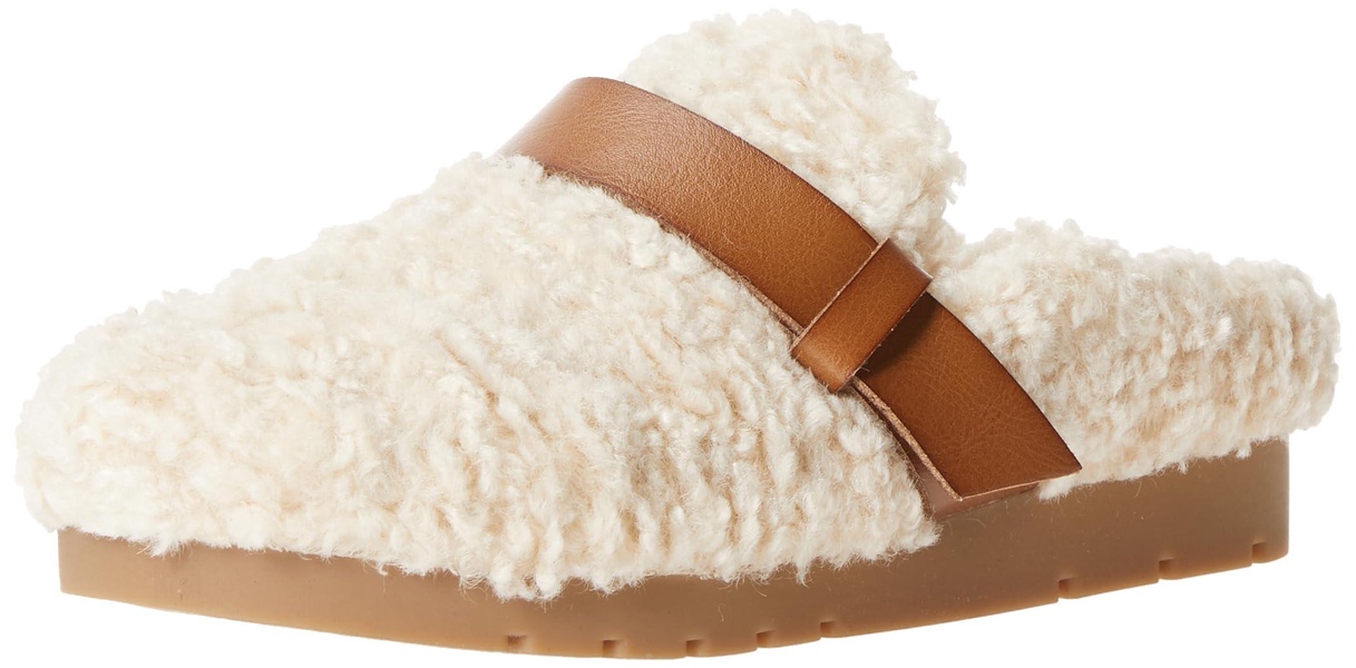 Amazon Essentials Women's Backless Shearling Memory Foam Mule