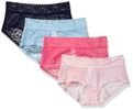 Amazon Essentials Women's Comfortable Lace Stretch Hipster Underwear, Pack of 4