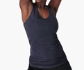 athlete seamless workout tank - blue - final sale in dark gray