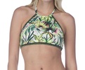 high neck bikini top in coastal palms