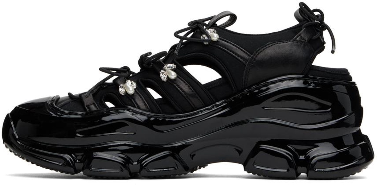 Black Beaded Classic Tracker Sneakers