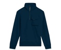 men ecos half zip cotton sweatshirt in navy