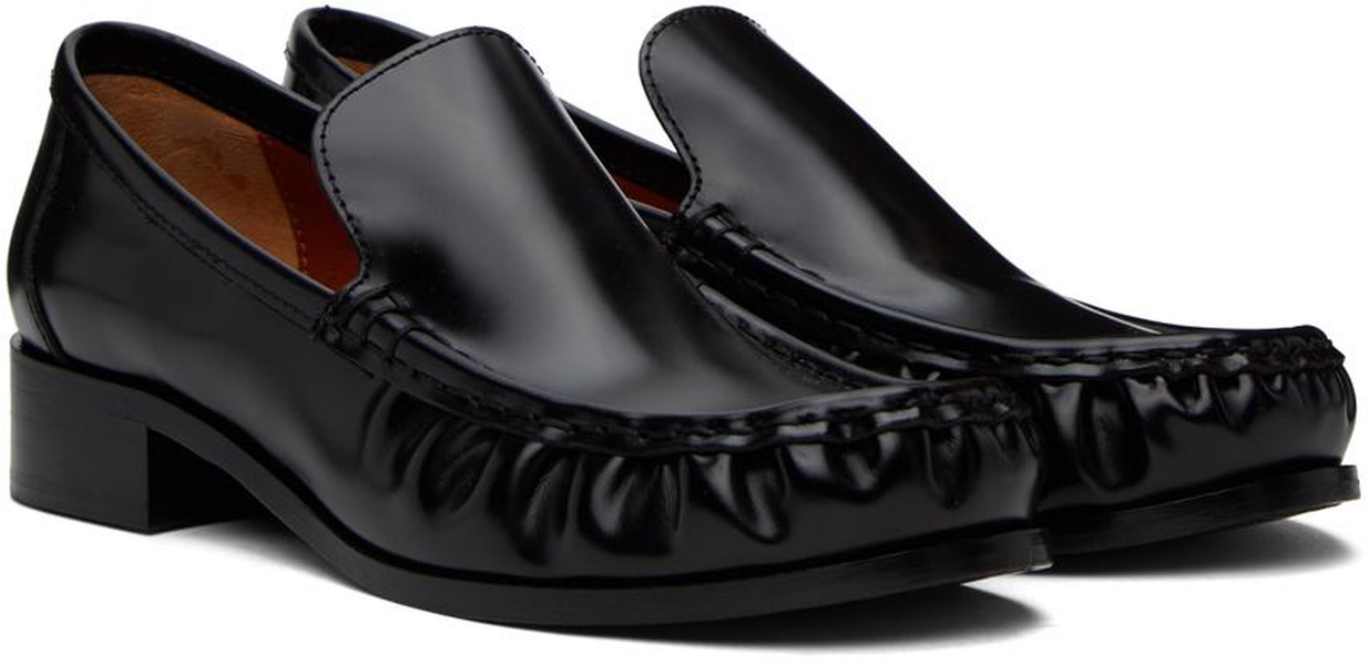 Black Stamped Loafers