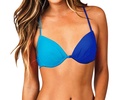 underwire push up bikini top in santa cruz blue