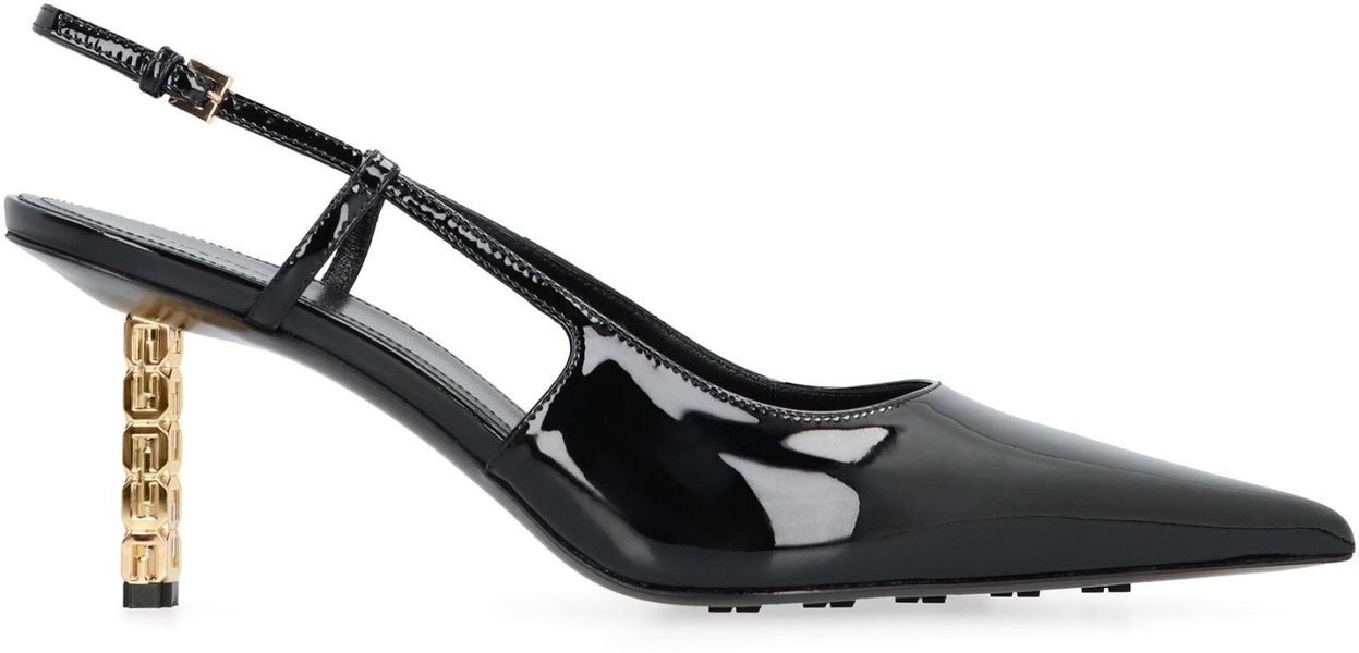 Givenchy G Cube Patent Leather Slingback Pumps