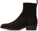 SSENSE Exclusive Brown Embroidered Chelsea Boots