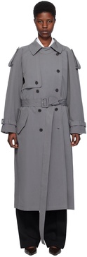 Gray Avio Trench Coat