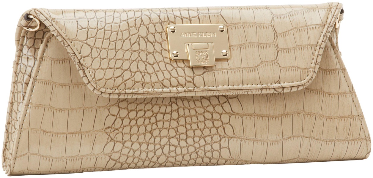 Anne Klein Croco Luxe Clutch