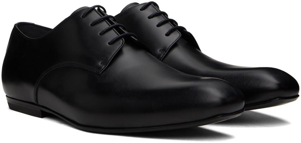 Black Almond-Toe Derbys