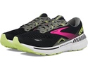 women's adrenaline gts 23 running shoes ( b width ) in black/grey/sharp green