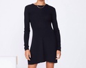 sweater mini dress in black