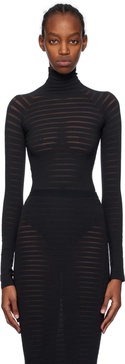 Black High Neck Bodysuit