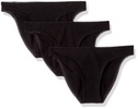 women's cabana cotton bikini panty - 3 pack in black