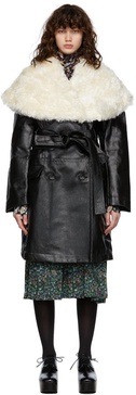 Black Patent Cotton Coat