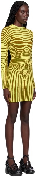 Yellow 'The Body Morphing' Minidress