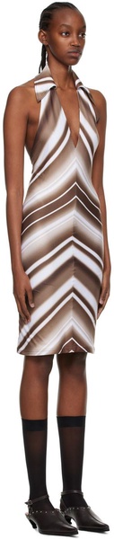 Brown Recycled Polyethylene Mini Dress