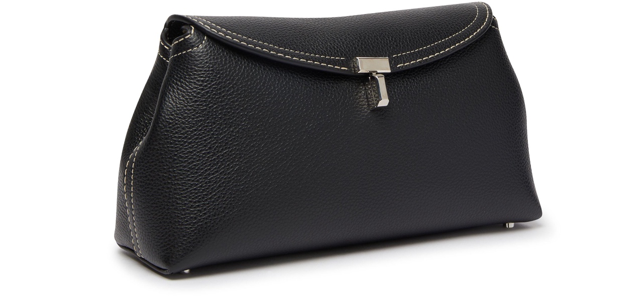 T-Lock leather clutch bag