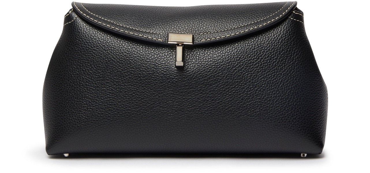 T-Lock leather clutch bag