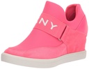 DKNY Women's Essential High Top Slip on Wedge Sneaker