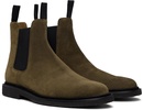 Khaki Classic Waxed Suede Chelsea Boots