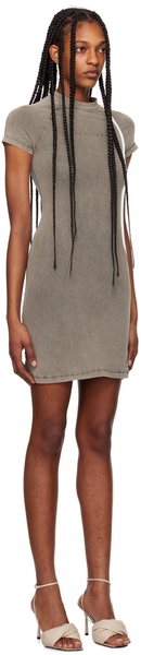 Taupe Fitted Minidress