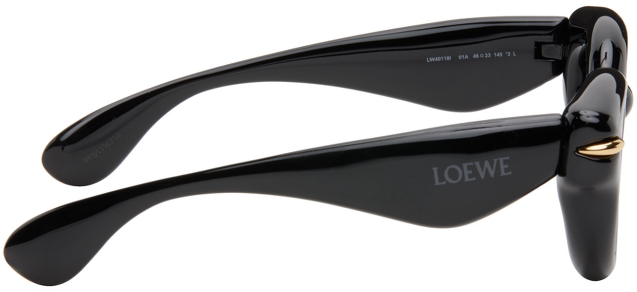 Black Inflated Round Sunglasses