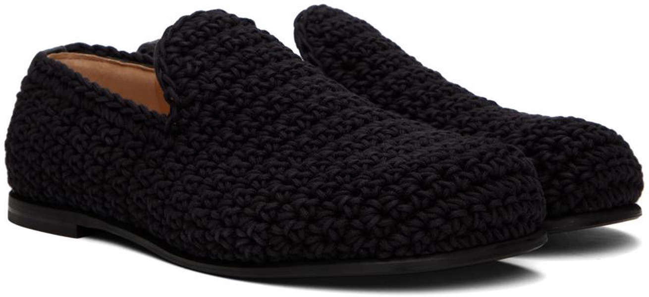 Black Crotchet Loafers