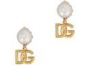 Earrings with DG logo and pearl