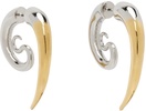 Silver & Gold Spina Serpent Earrings