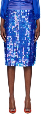 Blue Marna Midi Skirt