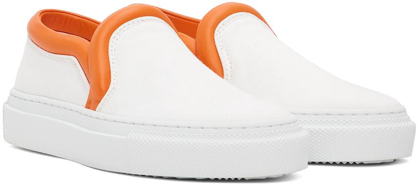 White Bumper-Tube Sneakers